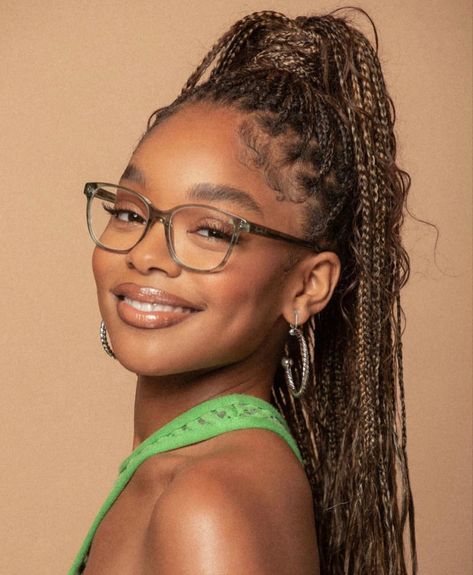 Marsai Martin Hairstyles, Marsai Martin, Glasses Collection, Vacation Hairstyles, Cute Box Braids Hairstyles, Protective Hairstyles Braids, African Braids, The One And Only, Dream Hair