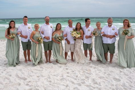 Groomsmen Attire Beach Wedding Shorts, Casual Wedding Outfit Groom Summer, Men Beach Wedding Attire Shorts Casual Grooms, Groom Style Beach Wedding, Beach Wedding Groomsmen Attire Casual, Beach Wedding Wedding Party, Hawaii Wedding Party Attire, Groomsman Beach Wedding Attire, Beach Bridal Party Attire