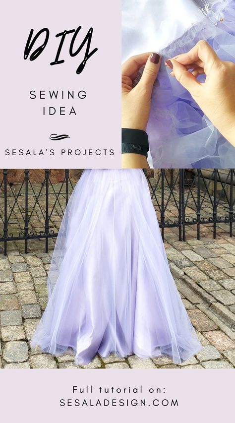 Tulle Skirt Pattern Long, Long Tulle Skirt Outfit Formal, Diy Long Tulle Skirt, Long Tulle Skirt Outfit, Tulle Dress Diy, Sewing Outfits, Diy Tulle Skirt, Long Tulle Skirt, Diy Skirts