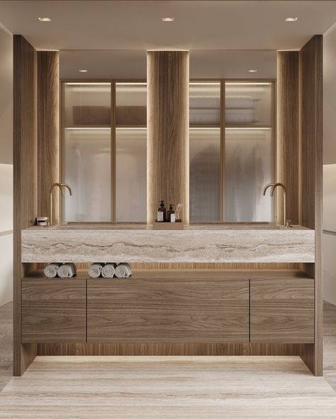 Lit Mirror Bathroom, House In Bali, Cliff House, Washroom Design, Vanity Design, Wooden Bathroom, Bathroom Design Decor, Toilet Design, Bathroom Inspiration Decor