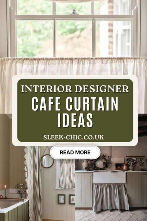 Also known as ‘French cafe curtains’ or ‘Bistro curtains’, despite their history of use dating back to the 19th century in French bistros and cafes, they have made a recent revival and are set to become ever popular in interiors in 2024. We sought the expertise of an interior designer to learn everything there is to know about how you can seamlessly integrate cafe curtains into your interior. Kitchen Bistro Set, Bistro Curtains, French Bistro Kitchen, Cafe Curtains Kitchen, Bistro Kitchen, Curtains Ideas, Paris Home, French Cafe, French Kitchen