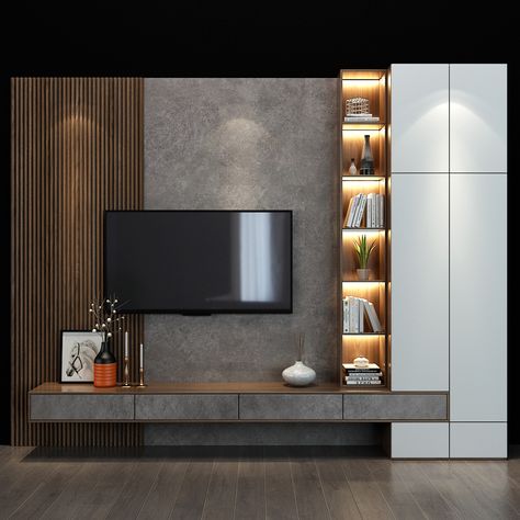 Modern Tv Room, Modern Tv Wall Units, Tv Unit Decor, Living Room Wall Units, Living Room Tv Cabinet, Wall Tv Unit Design, Living Room Tv Unit Designs, Living Room Tv Unit, Living Room Design Decor