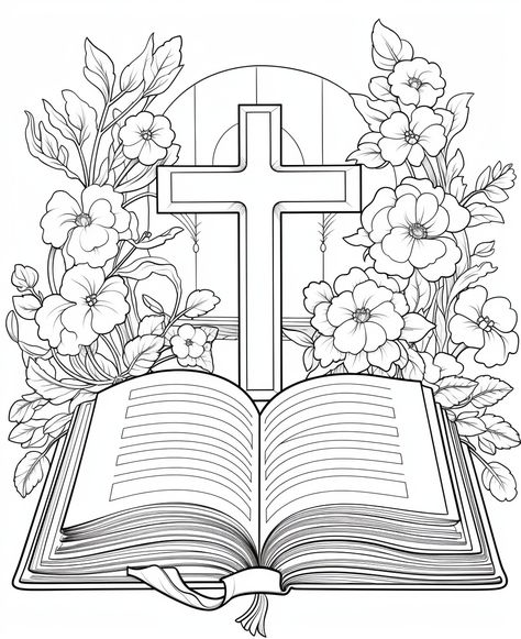 Religious Coloring Pages, God Coloring Pages, Bible Activity Sheets, Christian Coloring Pages, Free Bible Coloring Pages, Bible Coloring Sheets, Cross Coloring Page, Bible Stickers, Bujo Art