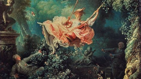 Art Gallery | History of Art on Instagram: “Jean-Honoré Fragonard. The Swing 1767. Oil on canvas. 2′ 8″ x 2′ 1″. The Wallace Collection.   Fête galante! 💐  Commissioned by the…” The Swing Painting, Earth Tones Bedroom, Old Oil Paintings, Romantic Apartment, Vintage Desktop Wallpapers, Pretty Background, Bane Of My Existence, Art Cinema, Club Images