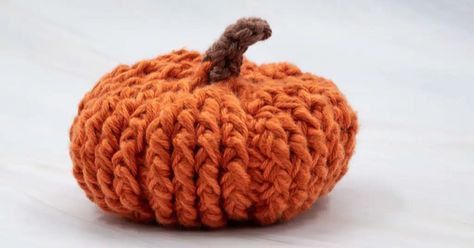 Crochet Pumpkin Pattern Crochet Pumpkin Stem, Thanksgiving Crochet Patterns, Pumpkin Crochet Pattern, Pumpkin Stems, Thanksgiving Crochet, Pumpkin Crochet, Crochet Pumpkins, Scrap Yarn Crochet, Foundation Single Crochet