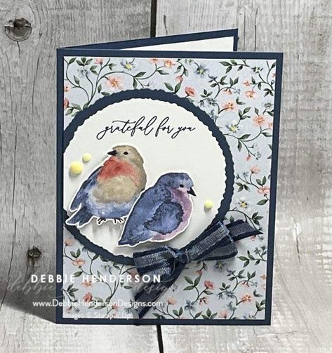 Joy Fold Card, Designer Paper Cards, Fancy Fold Card Tutorials, Dsp Cards, Stampin Up Card Ideas, Stampin Up Card, Spring Cards, Designer Paper, Bird Cards