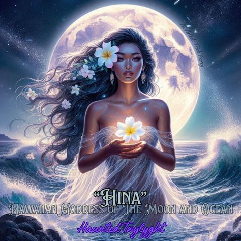 🌙 Hina 🌊 The enchanting Hawalian goddess, weaves her presence through the fabric of Polynesian mythology. Here are glimpses of her multifaceted nature: 🌙🌊 Goddess of the Moon and Ocean: • Hina is closely linked with feminine energy, especially as the goddess of the moon. • She embodies the moon's phases-both Hinatea (Fair Hina) and Hinauri (Dark Hina). • Her name means "silver" or "gray," akin to the color of moonlight . 🌊 Nurturer and Creator: • Hina is associated with motherhood, ferti... Hawaiian Goddess Tattoo, Beach Goddess Aesthetic, Female Goddess Art, Polynesian Mythology, The Moon And Ocean, Goddess Sagittarius, Moon And Ocean, Hawaiian Goddess, Moon Goddess Art