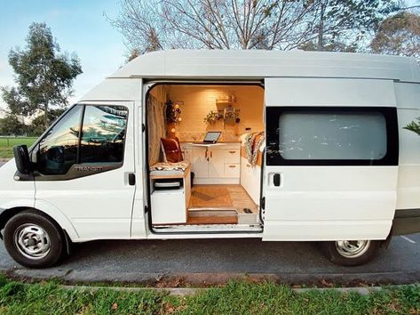 10 Amazing Ford Transit Conversions For Van Life Inspiration Transit Camper Conversion, Ford Van Conversion, Ford Transit Custom Camper, Husbil Makeover, Ford Transit Camper Conversion, Ford Transit Connect Camper, Ford Transit Conversion, Van Conversion Layout, Ford Transit Campervan