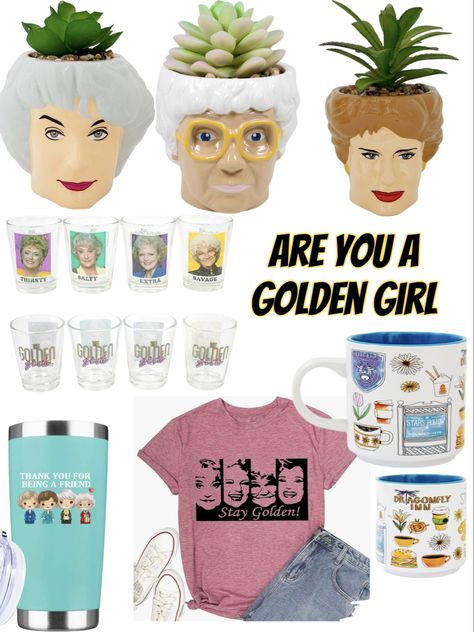 Golden girls merchandise on Amazon. Check it out. Funny and cute! Golden Girls Merchandise, Girls Gift Idea, Dragonfly Inn, Butterfly Backpack, Pet Backpack Carrier, Stay Golden, Funny And Cute, Golden Star, Golden Girl