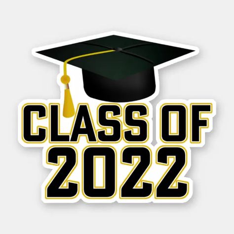 Letterman-Style Class of 2022 Sticker | Zazzle.com Class Of 2023 Cake Topper Printable, Class Of 2022 Logo, Class Of 2023 Logo, Cake Board Decoration, Graduation Logo, 2022 Sticker, Graduation Images, Printable Props, Graduation Party Cake