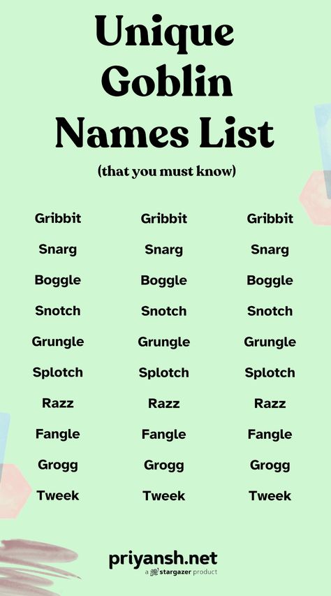 Looking for the perfect goblin name? This list has 30+ creative, unique, and fierce options for your fantasy character or world-building. From Shadowfang to Whisperwind, find the perfect name to embody your goblin's personality! Male Names For Characters, Goblin Names, Neutral Names, Fantasy Character Names, Fantasy Names, Name List, Female Names, Name Generator, Knowledge And Wisdom