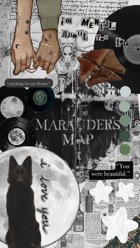 wolfstar / all the young dudes / marauders lockscreen :) #marauders #alltheyoungdudes #atyd #wolfstar #remuslupin #siriusblack Marauders Lockscreen, Atyd Wolfstar, All The Young Dudes, Remus Lupin, Marauders Era, Sirius Black, The Marauders, Create Collage, Book Aesthetic