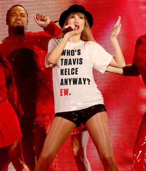 Taylor Swift Games, Taylor Swift T Shirt, Travis Kelce, The Who, Swift 3, White Tee, Taylor Swift, Swift, White Black