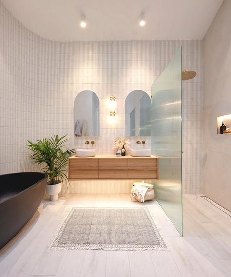 Ensuite Room, Build Design, Beaumont Tiles, Master Ensuite, Bathroom Design Inspiration, Beacon Lighting, Upstairs Bathrooms, Main Bathroom, Bathroom Inspo