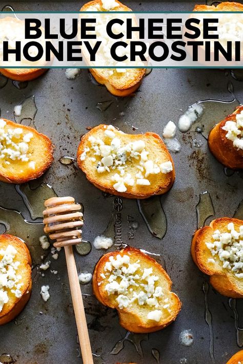 Honey Appetizers, Feast Recipes, Blue Cheese Recipes, Mediterranean Life, Crostini Appetizers, Bacon Appetizers, Michigan Summer, Healthy Appetizer Recipes, Appetizers Recipes