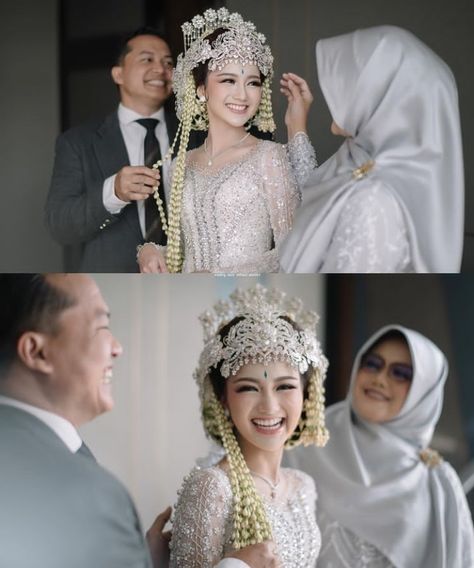 Nanda Arsyinta Wedding, Akad Nikah Photography, Pose Foto Pernikahan, Wedding Sunda, Foto Akad, Sundanese Wedding, Wedding Moments Photography, Siger Sunda, Muslim Wedding Photos