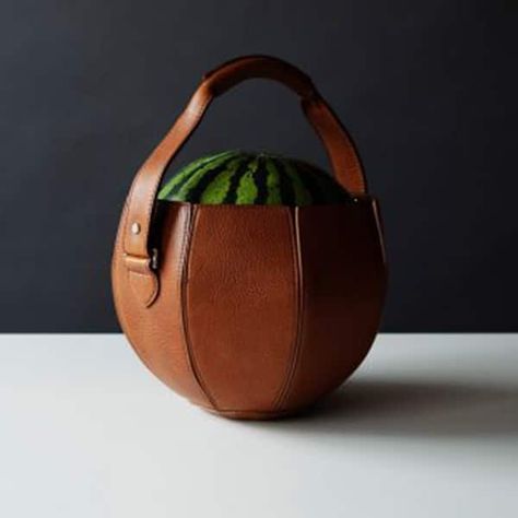 Japanese Craftsman Designs Elegant Bag Specifically for Carrying One Watermelon Drop Structures, Hammock Bathtub, Floating Hammock, Historic Portraits, Skull Face Makeup, Watermelon Bag, Giant Skeleton, Diverse Beauty, Dark Rings