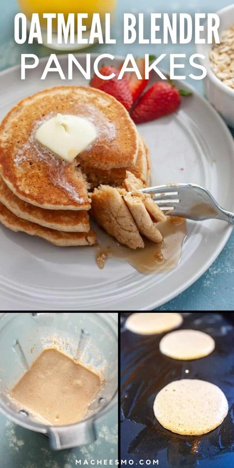 Oatmeal Blender Pancakes, Blender Oatmeal, Dry Soup Mix Recipes, Oat Pancake Recipe, Oatmeal Pancakes Healthy, Quick Oatmeal, Oats Recipes Breakfast, Oatmeal Pancakes Recipe, Pancake Mix Recipe