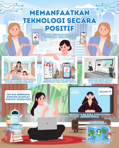 Poster Teknologi Digital Background Untuk Poster, Digital Poster Ideas Canva, Poster Teknologi Digital, Digital Poster Making, Poster Teknologi, Poster Art Ideas, Graphic Design Portfolio Book, Instagram Grid Design, Graphic Shapes Design