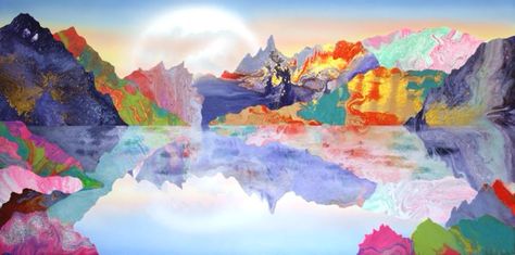 Surreal Building, Places Mountains, Driftwood Lighting, Kate Shaw, Amanda Richardson, Surreal Scenery, Yulia Brodskaya, Tissue Paper Painting, Happy Songs