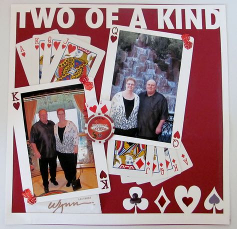 Vegas Scrapbook, Casino Birthday Party, Lakeside Restaurant, Casino Birthday, Las Vagas, Wedding Scrapbooking Layouts, Cruise Scrapbook, Anniversary Scrapbook, Travel Scrapbook Pages