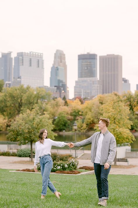 Engagement Photos Bench, Park Engagement Photos, Park Engagement Pictures, Loose Park Engagement Photos, Engagement Photos Park, Boom Island Park Minneapolis, Piedmont Park Engagement Pictures, Minnesota Engagement Photos, Minneapolis Engagement Photos