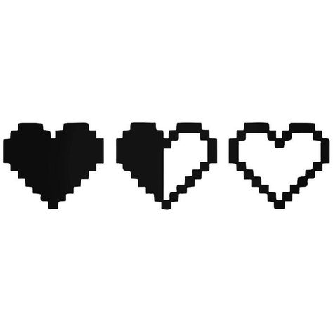 Game Hearts Tattoo, Game Heart Tattoo, Video Game Heart Tattoo, Pixel Heart Tattoo, Minecraft Heart, Instagram Divider, Y2k Posters, Pixel Heart, Sharpie Tattoos