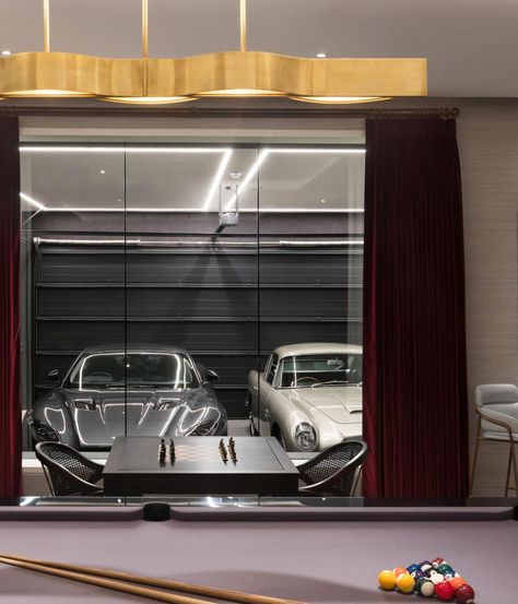 Inside Apartment, Dream House Garage, Pinstripe Wallpaper, Grosvenor Square, Marble Bar Top, Man Cave Design, James Bond Style, Cole And Son Wallpaper, New York Homes