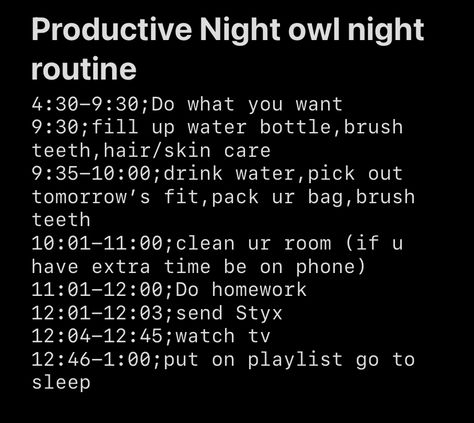 Late Night Studying Schedule, What To Do When Staying Up All Night, Night Owl Study Timetable, Night Study Routine Schedule, Late Night Study Time Table, Night Owl Schedule, Study Night Routine, Night Study Time Table, Night Owl Routine