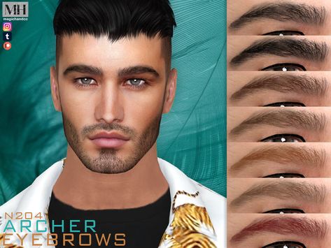 Soft Arch Eyebrows, Male Eyebrows, Arch Eyebrows, Sims 4 Hair Male, Arched Eyebrows, Guys Eyebrows, Sims 4 Cc Skin, Sims 4 Teen, Sims 4 Game