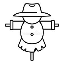 Decoration Scarecrow Icon, Outline Style Stock Vector - Illustration of cute, character: 161579899 Scarecrow Outline, Fall Coloring Pages For Kids, Scarecrow Drawing, Birthday Cards To Print, All About Me Preschool, Autumn Holiday, Fall Coloring, Fall Coloring Pages, Holiday Halloween