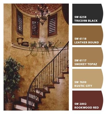 Western Interior Paint Colors, Tuscan Painting, Tuscan Wall Colors, Rag Painting, Tuscan Paint Colors, Tuscan Style Decor, Gold Paint Colors, Tuscan Walls, Tuscan Colors