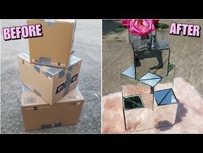 Diy Mirrored Furniture, Mirrored Table, Table Pedestal, Diy Decoracion, Diy Apartment Decor, Diy Dollar Tree Decor, Home Decor Idea, Dollar Tree Decor, Z Gallerie