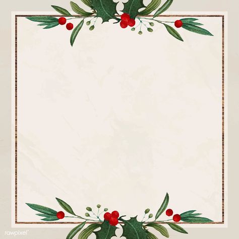 Blank festive square Christmas social ads template vector | premium image by rawpixel.com / NingZk V. Christmas Letterhead, Merry Christmas Frame, Merry Christmas Typography, Wallpaper Natal, Modern Christmas Cards, Merry Christmas Background, Christmas Typography, Christmas Frame, Christmas Flyer