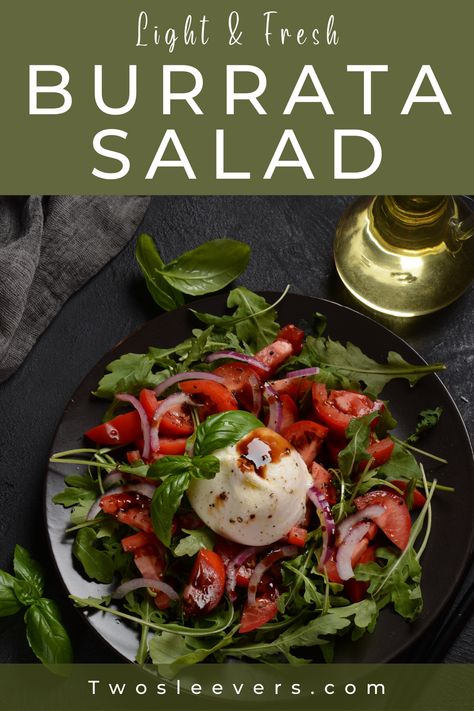 This Italian Burrata Salad combines the creaminess of burrata cheese with the vibrant flavors of fresh vegetables and tangy dressings, resulting in a mouthwatering light meal. Whether you're a salad aficionado or simply looking to explore new tastes, making this salad an excellent choice. Kale Burrata Salad, Salad With Burrata Cheese, Buratta Salad Ideas, Burrata Salad Recipe, Salad With Burrata, Burrata Recipe, Salad Recipes Low Carb, Burrata Salad, Thanksgiving 2024