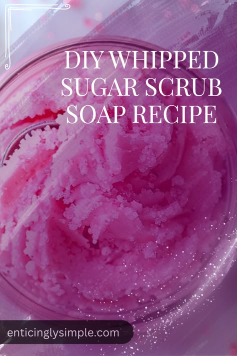 Create a delightful homemade whipped sugar scrub soap with this quick and engaging DIY recipe. Perfect for beginners, this guide allows you to customize colors and fragrances to match your style. Enjoy the luxurious feel of the whipped soap on your skin, soothing your senses and nourishing your skin at the same time. Perfect for gift-giving or a fun self-care day at home, this easy whipped sugar scrub will leave you feeling fresh and pampered. Start crafting now! Sugar Scrub Labels Printable Free, Soap Scrub Recipe, Homemade Scrubs Body Easy Diy, How To Make A Sugar Scrub, How To Make Soap For Beginners, Facial Scrubs Homemade, Diy Whipped Sugar Scrub, Homemade Soap Recipes For Beginners, Coconut Sugar Scrub Recipe