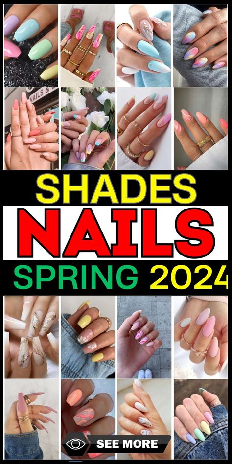 Your ultimate guide to chic spring nails is here! Discover 2024's best shades, from tranquil greens to lively pastels, and how to make each design your own. Get trendy tips now Soring Nails, Chic Spring Nails, Different Color Nails, Spring Hair Trends, New Nail Trends, Nail Color Trends, Spring Nail Trends, Green Nail Designs, Subtle Luxury