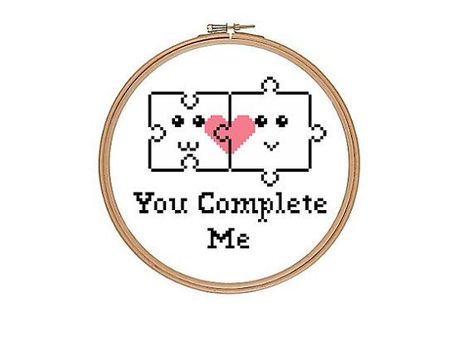 cross stitch puzzle pieces | Kawaii Jigsaw Puzzle Cross Stitch PDF Pattern by RatherUnseamly, £2 ... Puzzle Cross Stitch, Puzzle Piece Embroidery, Puzzle Embroidery, Stitch Puzzle, Couple Embroidery, Kawaii Pattern, Counted Cross Stitch Patterns Free, Kawaii Cross Stitch, Cross Stitch Quotes