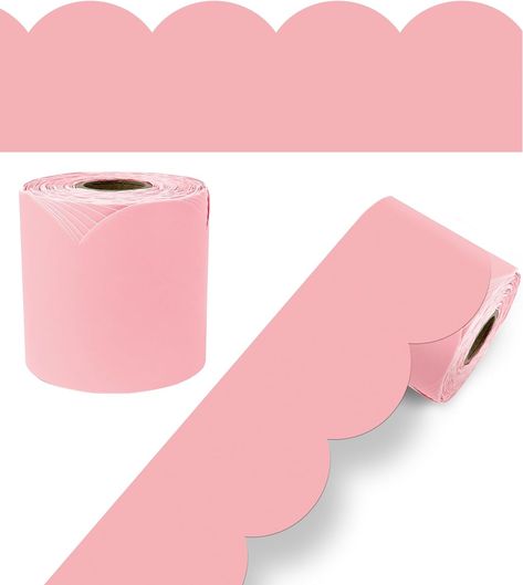 Amazon.com: Carson Dellosa 65 Feet of Rolled Dusty Rose Bulletin Board Border, Light Pink Scalloped Border Trim, Spring Bulletin Board Decorations, Pink Classroom Border for Bulletin Board and Classroom Décor : Office Products Girly Bulletin Board, Border For Bulletin Board, Pink Classroom, Classroom Borders, Spring Bulletin, Spring Bulletin Boards, Bulletin Board Borders, Carson Dellosa, Scalloped Border