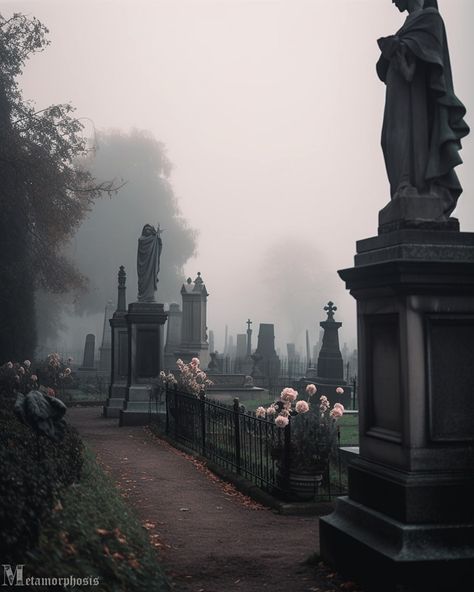 Grave Yard Photography, Hauntingly Beautiful Aesthetic, Grave Yard Aesthetic, Beautiful Gravestones, Aesthetic Cemetery, Misty Graveyard, Cemetery Aesthetic, Beautiful Graveyard, Graveyard Aesthetic