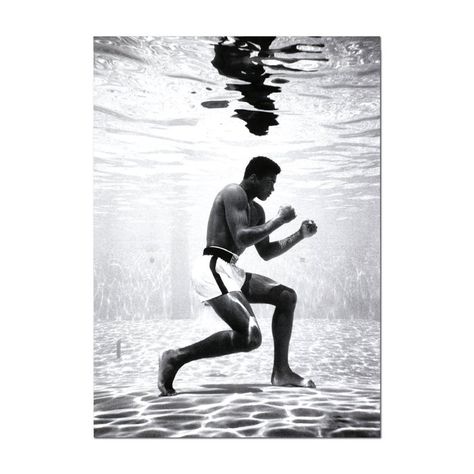 Muhammad Ali Under Water Training Muhammad Ali Underwater, Muhammad Ali Poster, Mohamed Ali, Sports Frames, Underwater Pictures, Mohammed Ali, Water Poster, Underwater Art, Water Art