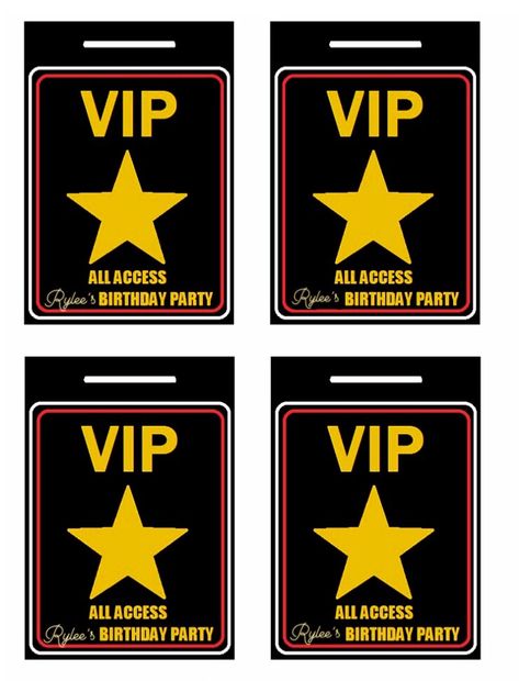 Celebrity Party Theme, Concert Ticket Template Free, Hollywood Red Carpet Party, Deco Cinema, Ticket Template Free, Concert Ticket Template, Red Carpet Theme, Vip Ticket, Hollywood Birthday