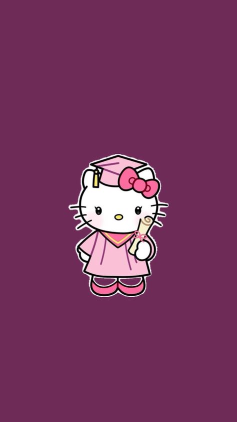 Hello Kitty, graduation Grad Cap Designs, Graduation Quotes, Chandler Bing, Cap Designs, Kitty Wallpaper, Hello Kitty Wallpaper, Anime Films, Iphone Wallpaper, Hello Kitty