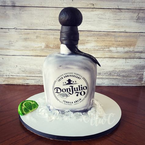 Don Julio Cakes, Tequila Cake, Bachelor Cake, Alcohol Cake, Bottle Cake, 21st Birthday Cake, Cute Couple Gifts, Cakes And More, Tequila