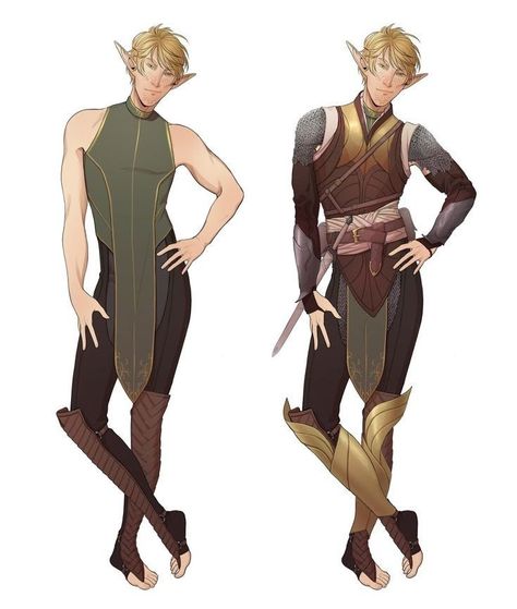 Dalish Elf Clothes, Elf Armor Design, Elven Armor Concept Art, Dalish Armor, High Elf Outfit, Male Elf Outfit, Dragon Age Elf Aesthetic, Dalish Elf Aesthetic, Elf Clothes Male