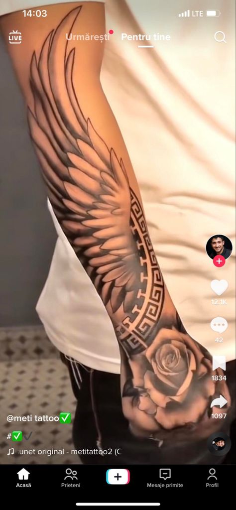 Angle Wing Tattoos Men Forearm, Mens Angel Wing Tattoo, Wing Forearm Tattoo For Men, Angel Wings Tattoo Man, Angel Wings Tattoo Forearm, Forearm Wing Tattoo, Wing Tattoo Arm, Angle Wing Tattoos, Wing Tattoo Men