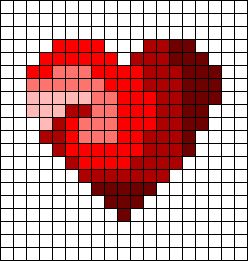 Alpha pattern #49891 variation #82087 | BraceletBook Valentines Pixel Art, Alpha Patterns Heart, Heart Pixel Grid, Small Heart Grid Pattern, Alpha Pattern Heart Bracelet, Alpha Patterns Bracelet Heart, Pixel Tattoo, Perler Bead Mario, Graph Paper Designs