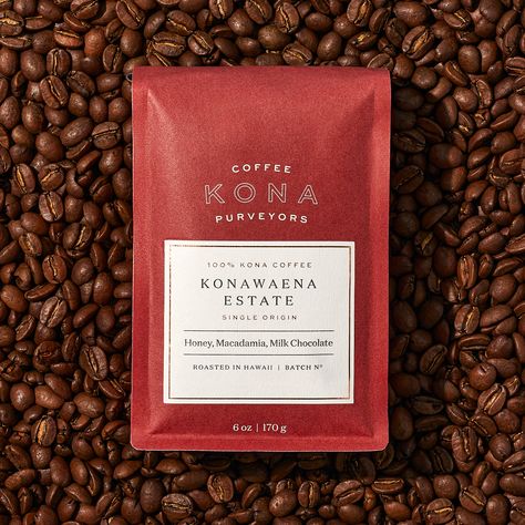 Pack of the Month: Allegra Poschmann Gives Kona Coffee Purveyors A Stunning Redesign | Dieline Drip Coffee Packaging Ideas, Market Signage, Coffee Labels, Tea Branding, Coffee Bag Design, Coffee Shop Branding, Unique Cafe, Coffee Pack, Coffee Label