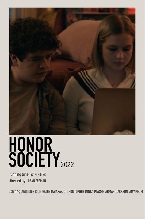 Honor Society Movie, Old Posters, Stranger Things Quote, New Movies To Watch, Girly Movies, Honor Society, Teen Movies, English Movies, Film Inspiration