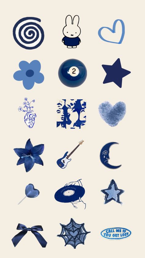 Blue Y2k Stickers, Blue And Grey Aesthetic Wallpaper, Poster Paper Design, Handmade Sticker Ideas Aesthetic, Blue Phone Case Stickers, Dark Blue Aesthetic Stickers, Canva Stickers Aesthetic, Blue Aesthetic Pictures For Wall Collage, Blue Printable Stickers